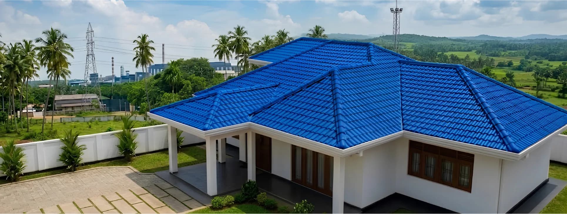 iRoof application background Ocean Blue
