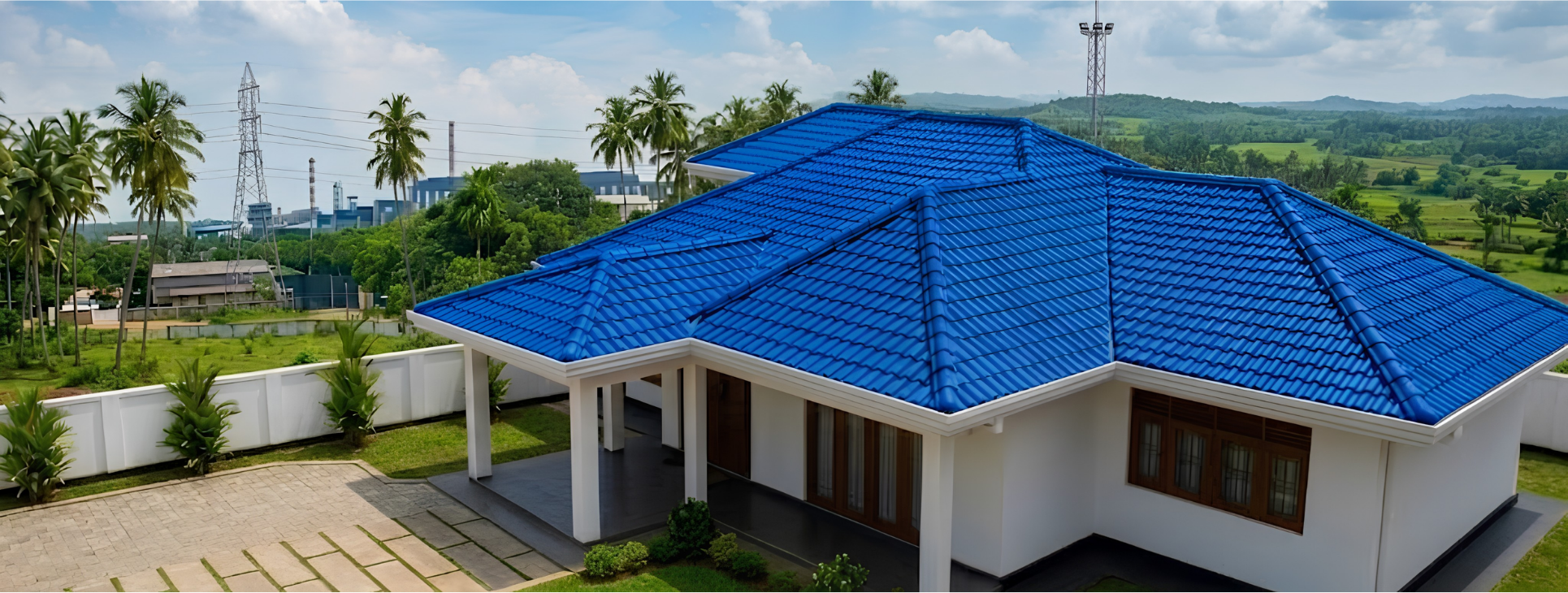 iRoof application background Ocean Blue